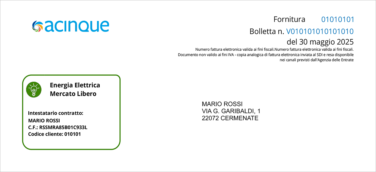 Immagine bolletta